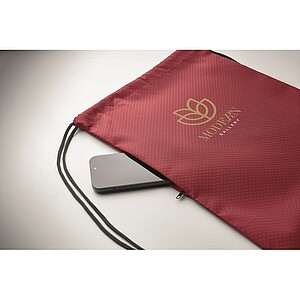 Stahovací batoh 420D RPET, vínová