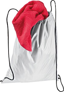 Stahovací batoh z recyklovaného polyesteru, bílá