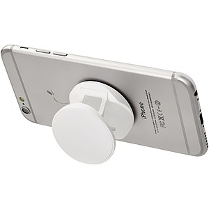 Stojánek na telefon s úchytem, bílá - reklamní předměty