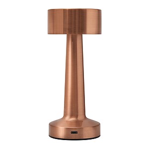 Stolní lampa z nerezové oceli, měděná