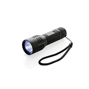 Střední 3W CREE svítilna, černá - reklamní předměty