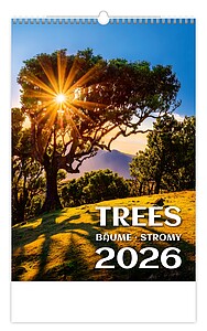 Stromy 2026, nástěnný kalendář, prodloužená záda - reklamní kalendáře