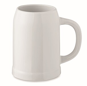 Sublimační půllitr na pivo 500 ml, bílá - reklamní hrnky