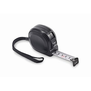 Svinovací metr 5 m, černá - reklamní předměty