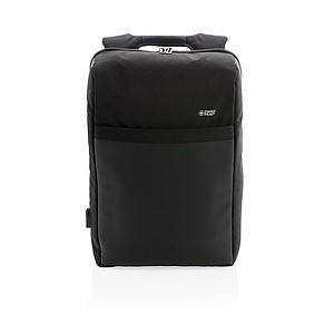 Swiss Peak nedobytný RFID & USB batoh, černá - reklamní předměty