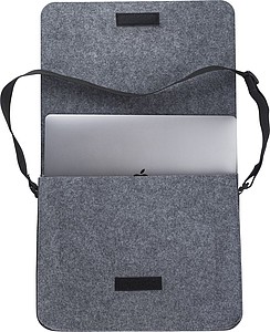 Taška na notebook z RPET plsti, šedá