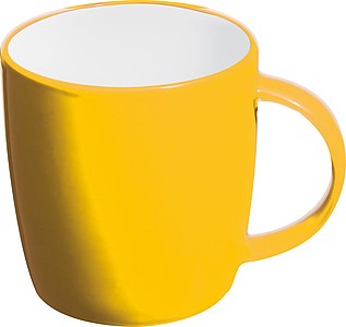 TEGATO Barevný keramický hrnek, 300 ml, žlutá