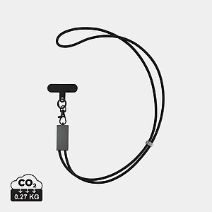 Telefonní kabel 60W z RCS recyklovaného PET, šedá - reklamní předměty