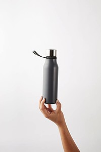 Termo láhev na pití, 450ml, modrá se šedým poutkem