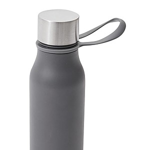 Termo láhev na pití, 450ml, modrá se šedým poutkem
