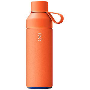 Termo láhev na pití, 500ml, z recyklovaných materiálů, oranžová