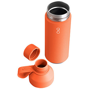 Termo láhev na pití, 500ml, z recyklovaných materiálů, oranžová