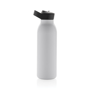 Termo láhev na pití s brčkem, 500ml, bílá