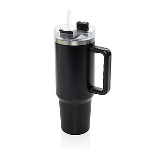 Termohrnek 1200ml recyklované nerezové oceli, černá - reklamní předměty
