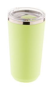 Termohrnek 500ml, nerez, plast, limetkově zelený