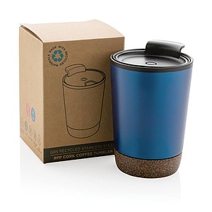 Termohrnek s korkovým dnem, 300ml, modrý