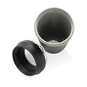 Termohrnek s průhledným víčkem 354 ml, šedá