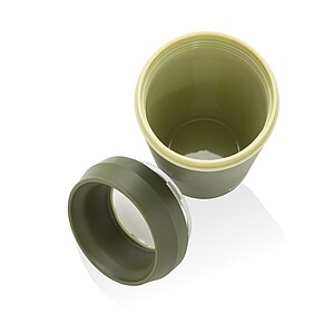 Termohrnek s průhledným víčkem 354 ml, zelená