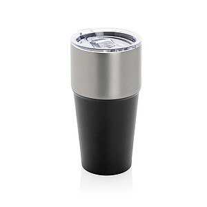 Termohrnek z RCS recyklované nerezové oceli 500 ml, černá - reklamní předměty