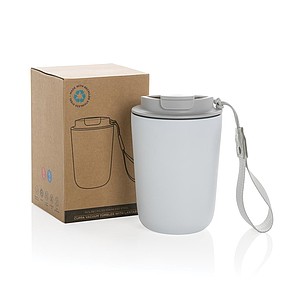 Termohrnek z recyklované oceli, 380 ml, bílá