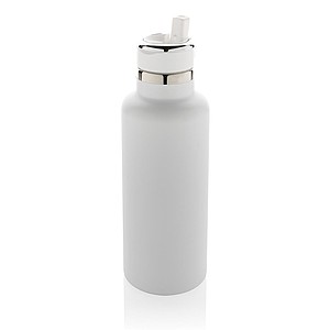 Termoláhev z recyklované oceli, objem 600 ml, bílá