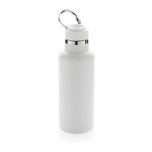 Termoláhev z recyklované oceli, objem 600 ml, bílá