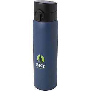 Termoska z recyklované nerezové oceli, 450ml, modrá