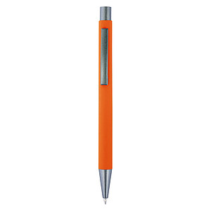 TEZIMIN Propiska s pogumovaným povrchem, modrá náplň, oranžová