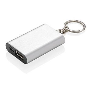 TORMA Praktická malá powerbanka s kapacitou 1 000 mAh, stříbrná - reklamní předměty