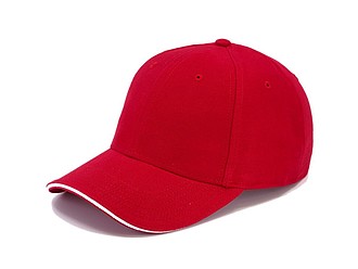 Trendy kšiltovka se sendvičovým kšiltem, červená