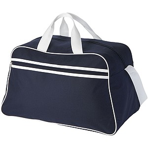 Trendy sportovní taška s přední kapsou na zip, námořní modrá - tašky s potiskem