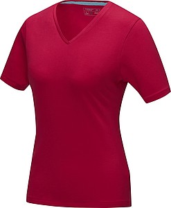 Tričko ELEVATE KAWARTHA LADIES V-NECK červená M - dámská trička s vlastním potiskem