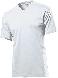 Tričko STEDMAN CLASSIC V-NECK bílá L - firemní trička s potiskem