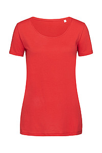 Tričko STEDMAN FINEST COTTON WOMEN červená L - trička s potiskem