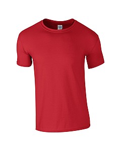 Triko GILDAN SOFTSTYLE ADULT T-SHIRT 153g, červená, S