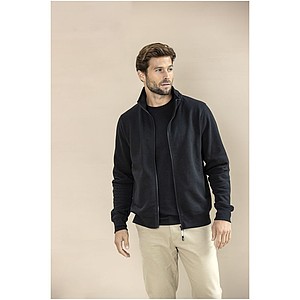 Unisex celorozepínací svetr z recyklované bavlny i polyesteru, ELEVATE GALENA, bílá, vel. XXS