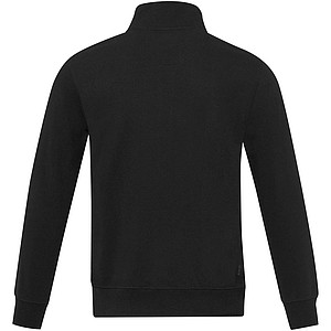 Unisex celorozepínací svetr z recyklované bavlny i polyesteru, ELEVATE GALENA, černá, vel. XXS