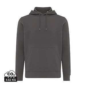 Unisex mikina s kapucí Iqoniq Rila, velikost XS, antracitová