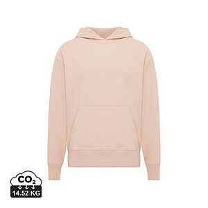 Unisex mikina s kapucí Iqoniq Yoho relaxed fit, světlá růžová, velikost XXS