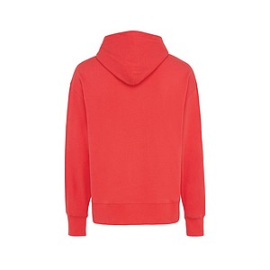 Unisex mikina s kapucí Iqoniq Yoho z recyklované bavlny, červená, L