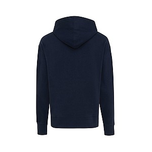 Unisex mikina s kapucí Iqoniq Yoho z recyklované bavlny, námořní modrá, L