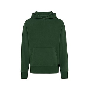 Unisex mikina s kapucí Iqoniq Yoho z recyklované bavlny, zelená, L