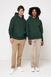 Unisex mikina s kapucí Iqoniq Yoho z recyklované bavlny, zelená, L
