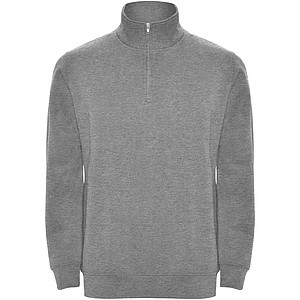 Unisex mikina se čtvrtkovým zipem, ROLY ANETO, šedá, vel. XL