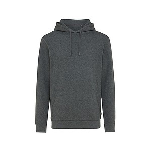 Unisex nebarvená mikina s kapucí Iqoniq Torres z recyklované bavlny, černá, M
