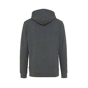 Unisex nebarvená mikina s kapucí Iqoniq Torres z recyklované bavlny, černá, M