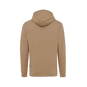 Unisex nebarvená mikina s kapucí Iqoniq Torres z recyklované bavlny, hnědá, M