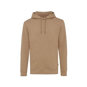 Unisex nebarvená mikina s kapucí Iqoniq Torres z recyklované bavlny, hnědá, XXS