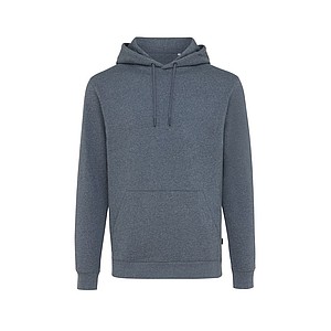 Unisex nebarvená mikina s kapucí Iqoniq Torres z recyklované bavlny, námořní modrá, M
