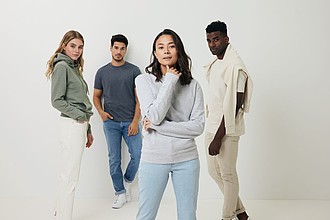 Unisex nebarvené tričko Iqoniq Manuel z recyklované bavlny, námořní modrá, L